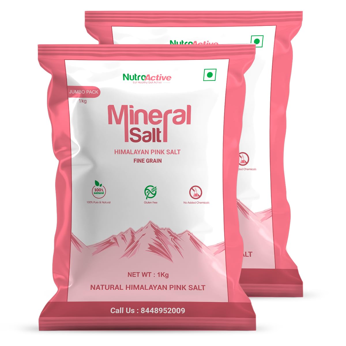 NutroActive MineralSalt Himalayan Pink Rock Salt Fine Grain - 1 kg (Pack of 2) (B07Z4M1G32) Amazon Price History, Amazon Price Tracker