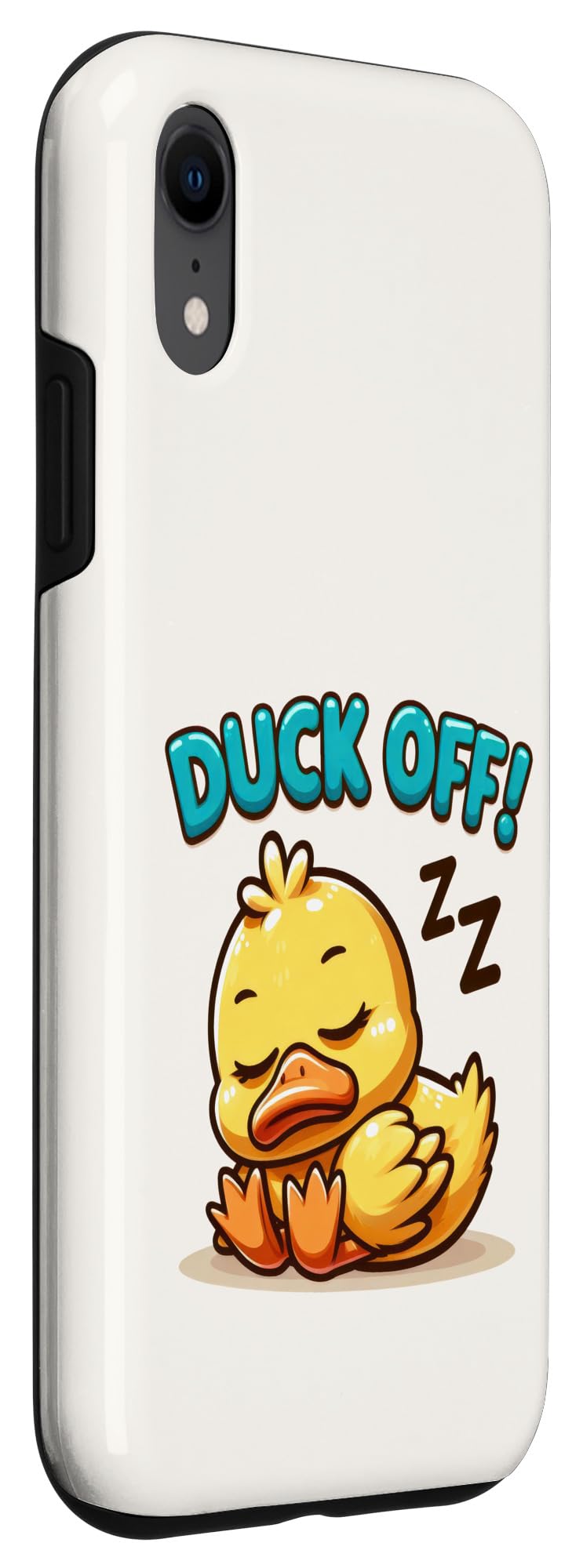 iPhone XR Cute Duck, Funny Sleeping Quote, Duck Off Case - Image 3