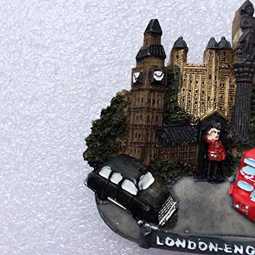 Calamita 3D Londra Per Frigorifero - Magnete Souvenir Con Simboli Della Città, Fatto A Mano In Resina, 6,8x6,7cm