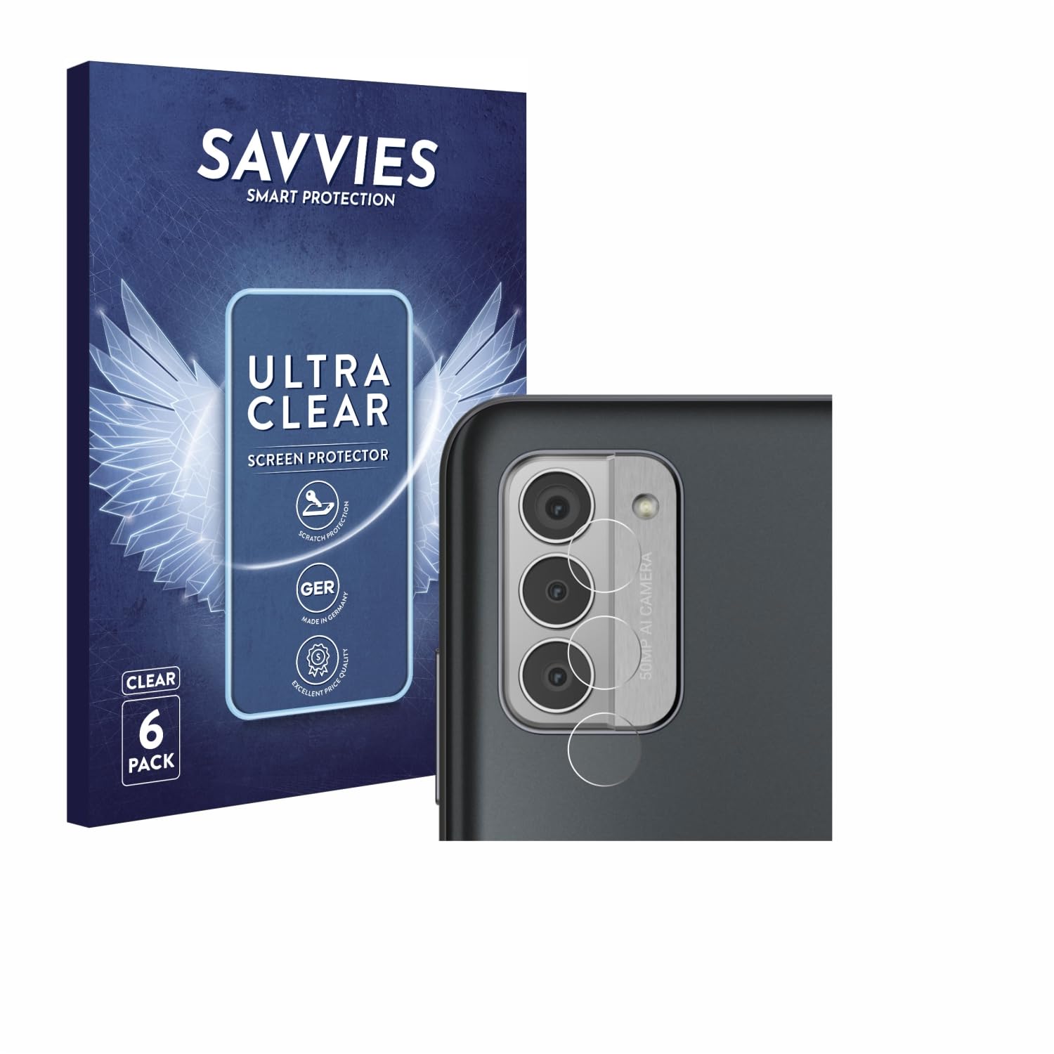 Savvies Displayschutzfolien Für Nokia G42 5G – 6 Stück, Ultra-transparent, Inkl. Kameraschutz, Made In Germany
