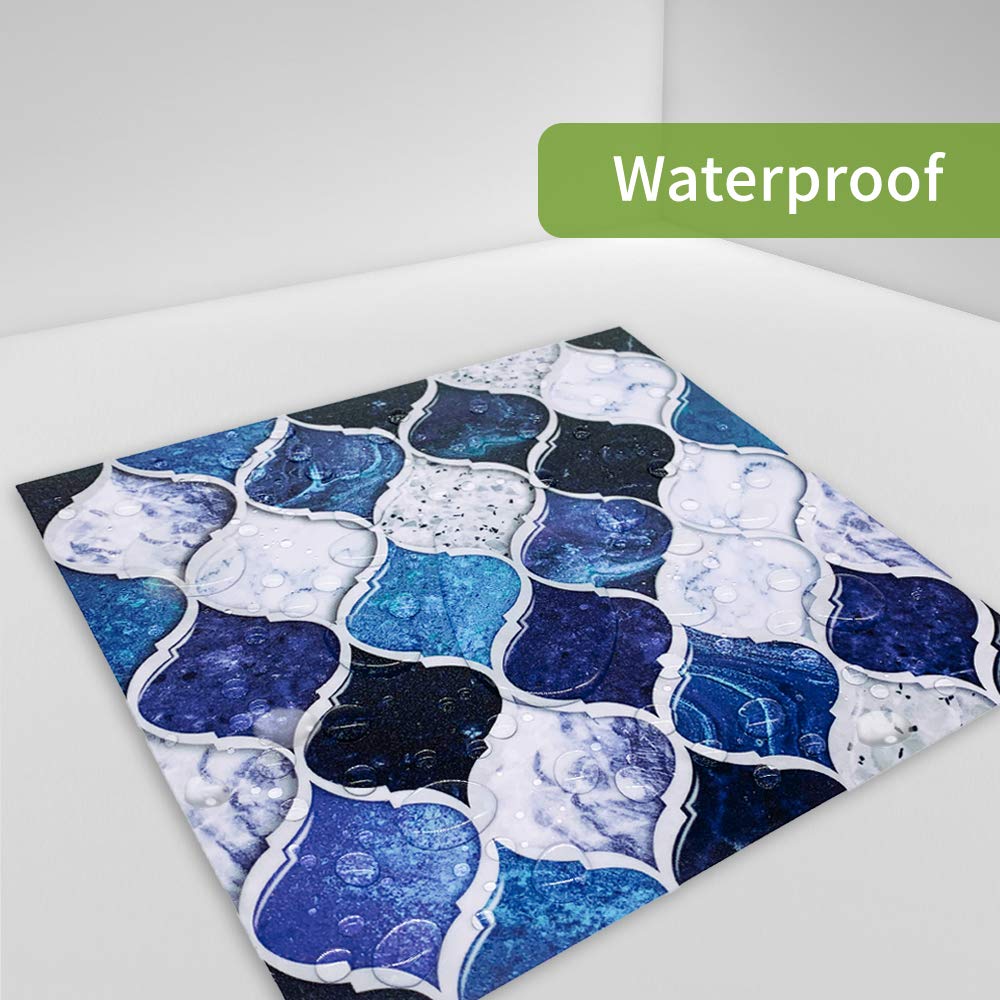 Paquete de 30 pegatinas autoadhesivas impermeables de PVC for azulejos de pared, multicolor, varios tamaños(Ts091,20x20cm-30Pcs)