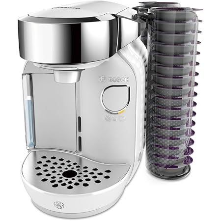 Bosch TAS7004 Tassimo CADDY Multi-Getränke-Automat, 1300 W, große Getränkevielfalt, Kapselhalter, 1,2 L Wassertank, majestic weiß