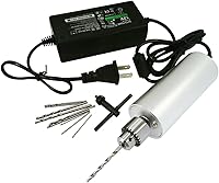 Vista 1 de Yakamoz – Taladro manual portable, de 0.3 mm - 4 mm, de aluminio, mini taladro manual, eléctrico, PCB, con fuente de poder de 5 A y 10 micro brocas