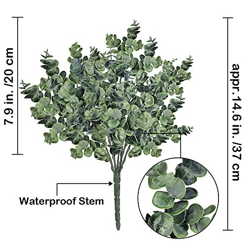 Supla-3-Pcs-Realistic-Eucalyptus-Leaves-Bushes-Artificial-Greenery-Stems-Faux-Eucalyptus-Branches-in-Grey-Green-146-Tall-for-Vase-Bouquets-Wreath-Garland-Floral-Crafts-Centerpiece-Table-Decorations Supla 3 Pcs Realistic Eucalyptus Leaves Bushes Artificial Greenery Stems Faux Eucalyptus Branches in Grey Green 146 Tall for Vase Bouquets Wreath Garland Floral Crafts Centerpiece Table Decorations