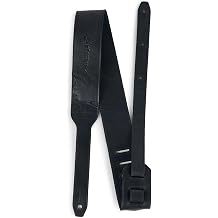 MARTIN LUXE Leather Guitar Strap Black | Full Grain Leather with Pick Holder