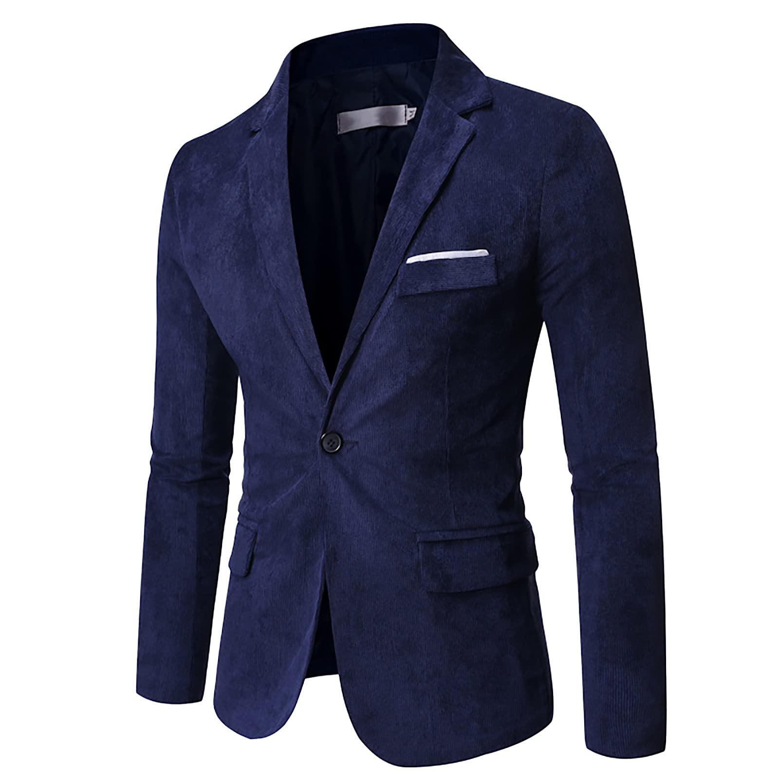 Americanas De Invierno Hombre,Traje De Moda Casual para Hombre Traje De Ocio De Solapa De De Negocios De Pana De Color SóLido