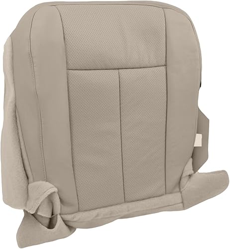 2009 2010 para Ford Expedition XLT Driver Bottom Cubierta de asiento de cuero perforada gris