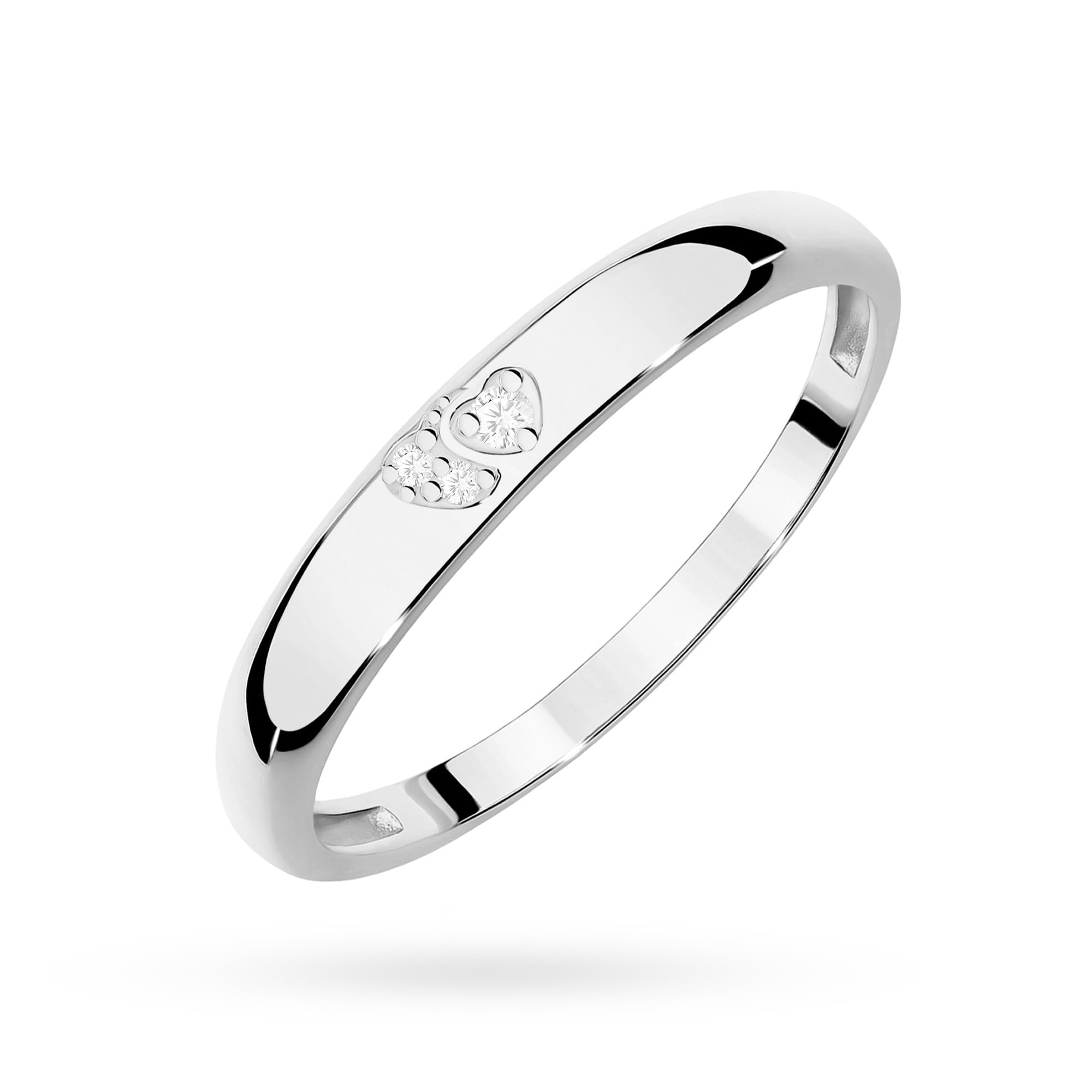 MARKO Damenring Silber 925 mit Doppel Herz und Zirkonia, romantischer Ring mit Stein, Silberring Damen, Herz Geschenk für Frauen, zarter Vorsteckring, Partnerring