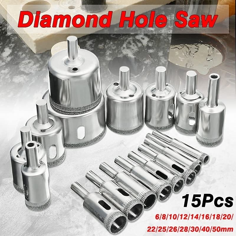 Kit de Brocas Diamante 15 piezas 6mm-50mm miniatura 3
