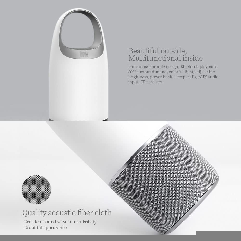 High-Tech Place Haut-Parleur de Bouteille sans Fil Bluetooth sans Fil V4.2 MC3 Pro avec Banque de Puissance de 3600mAh et lumière colorée de LED