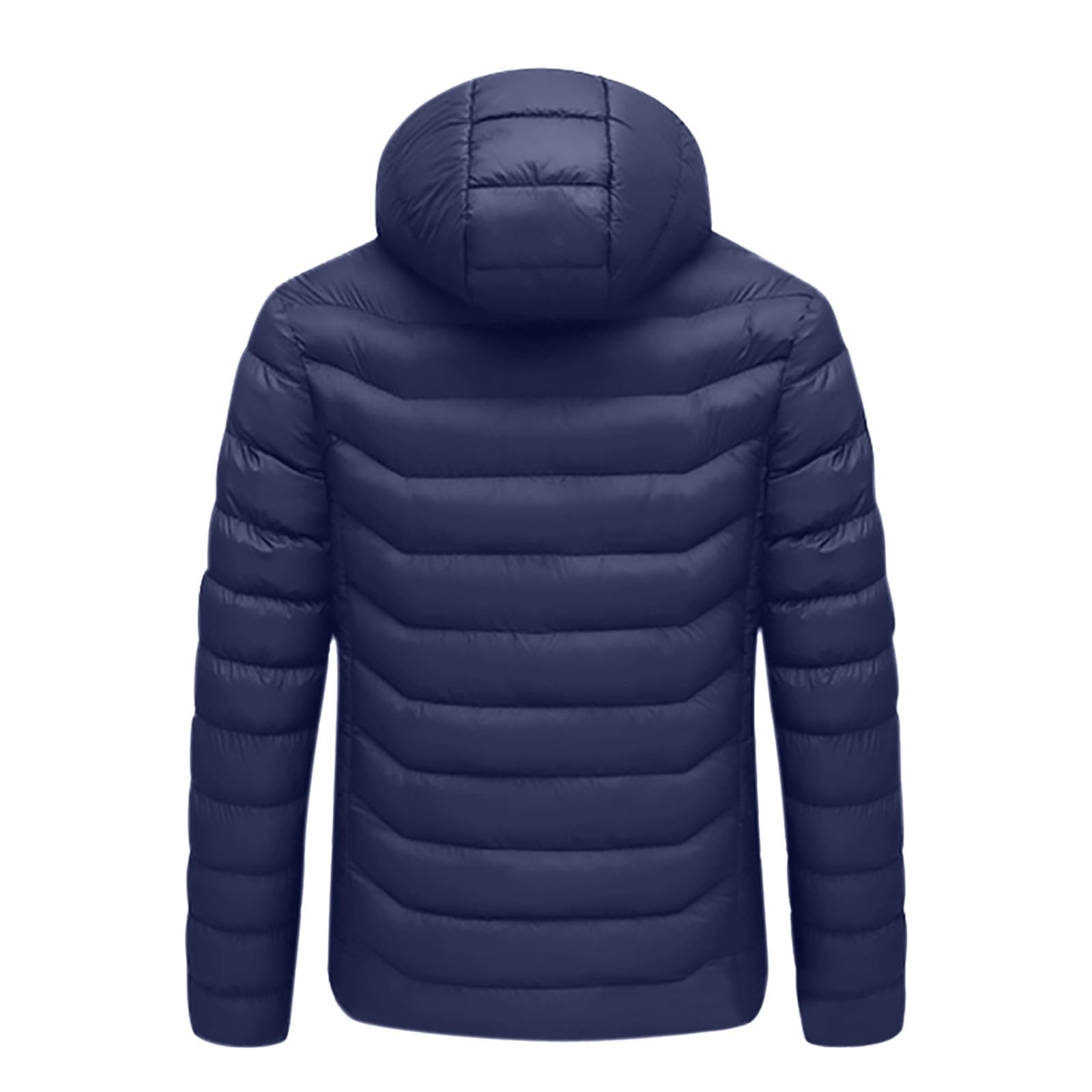 Generico Piumino da Uomo Invernale - Giubbino Uomo Invernale Uomo Tinta Unita Three Control 11 Riscaldamento Temperatura costante Caldo Giacca con Cappuccio Casual Allentato Business Tendenza Giacca
