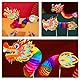 EXCEART 4 Stücke Chinesisches Neujahr Drachen Laterne Girlande DIY Papierlaterne Neujahrslaterne Papier Hängedeko 2024 Chinesisches Neujahr Dekoration Silvester Party Deko Ornament Gartendeko