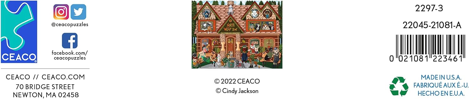 Ceaco - Woof N Wag - North Woof Inn - 300 Piece Jigsaw Puzzle