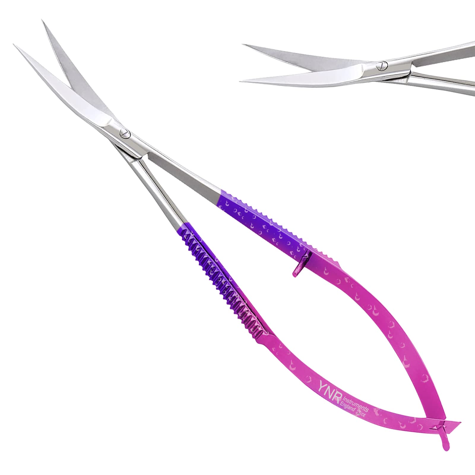 Spring Embroidery Scissors and Cross Stitch Sewing Craft Small Tool Scissor (Pink Purple Curved)