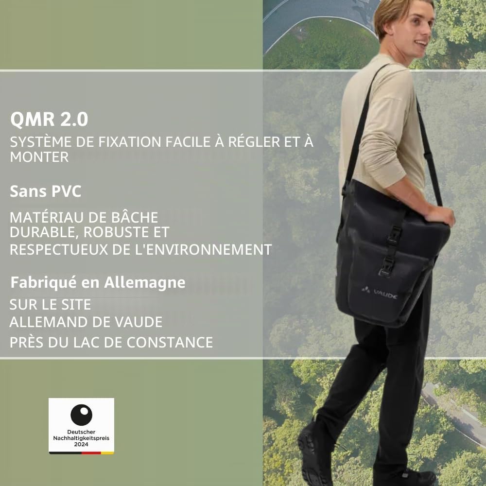 VAUDE Aqua Back Plus Sacoche de vélo pour roue arrière - une paire – Volume 51 l - matière bâche sans PVC