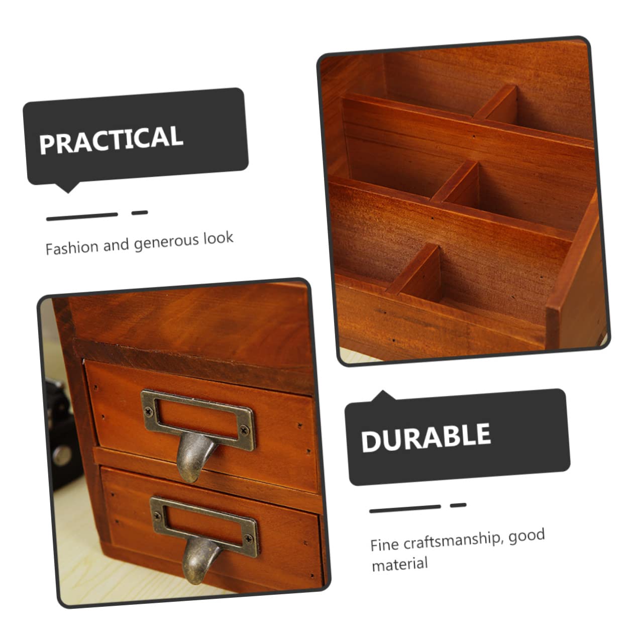 Zerodeko Sechsfacher Schreibtisch Organizer mit 2 Schubladen, Lagerbehälter
