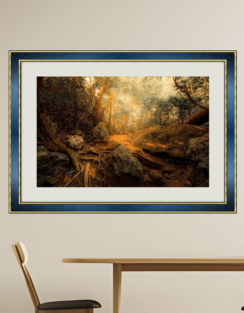 JVERF - JZZH20959 Forests Stones Jungle Trees| Self-Adhesive Painting | Frameless