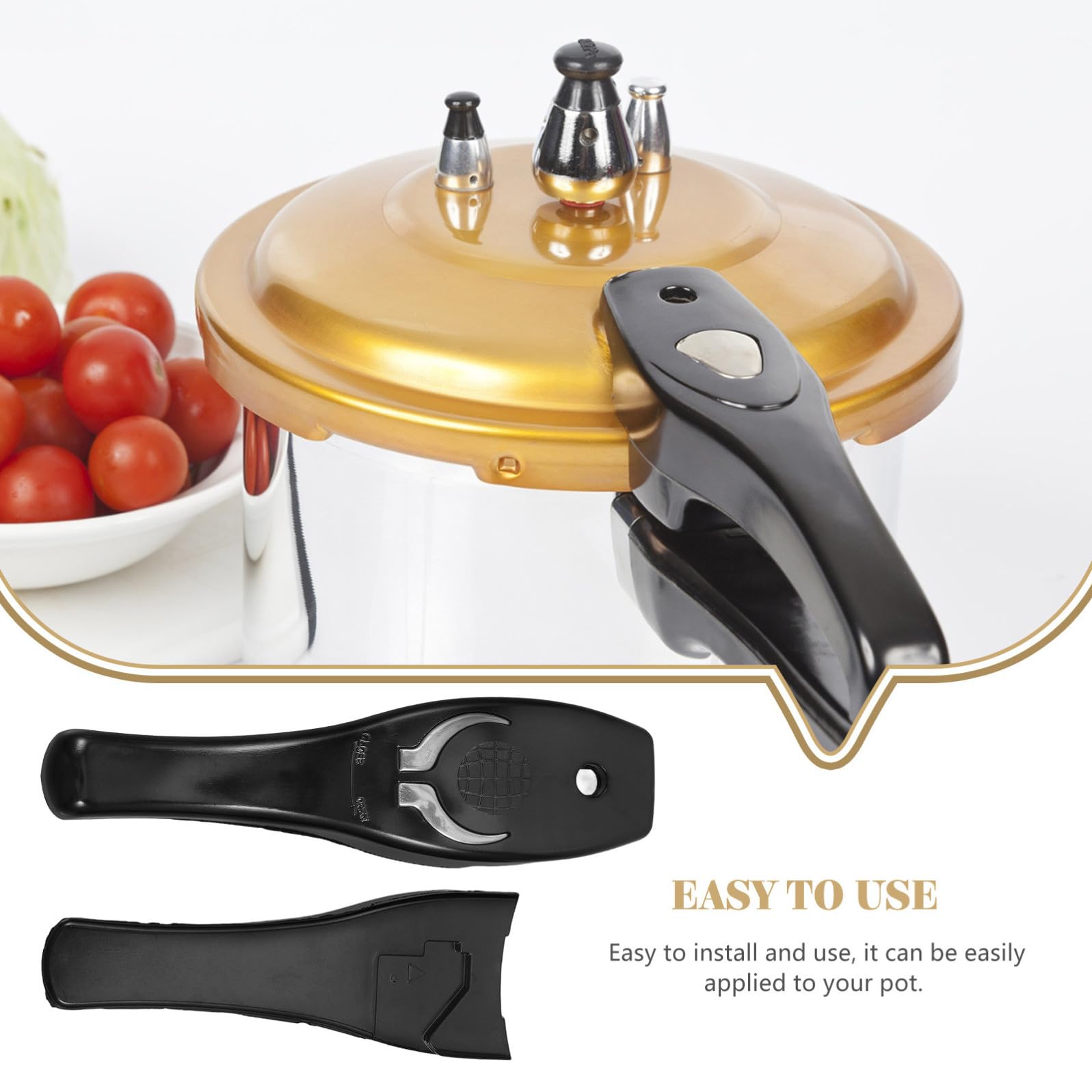 Amosfun 4 Pares Mango De Un Accesorios Sartén Plana Mango De Cocina Universal De Olla Reemplazable Manijas De Manija De La Cacerola Baquelita