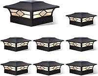 Vista 9 de Luces Solares de Tapa para Postes Exteriores Paquete de 6, Impermeables, Alimentadas por Energía Solar, para Postes de Madera/Vinilo de 4x4, Luz LED