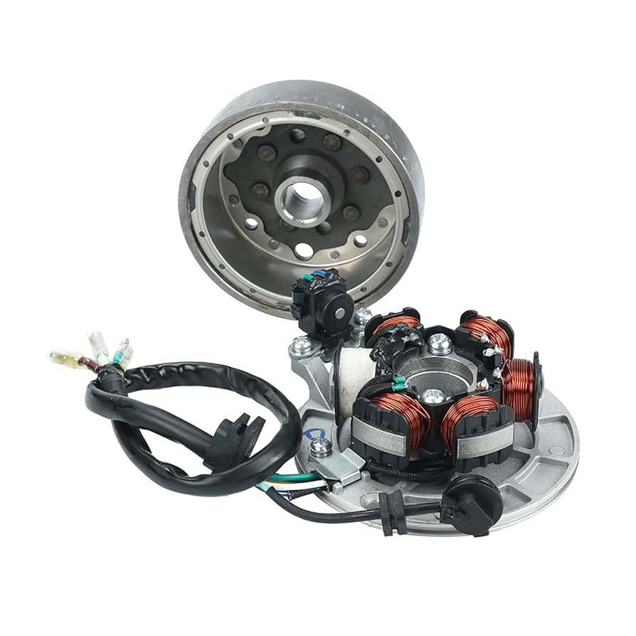 水晶　ジェネレータ　ポイント　154ｇ　 台付き Amazon | 12V AC 点火マグネットステーターフライホイールキット