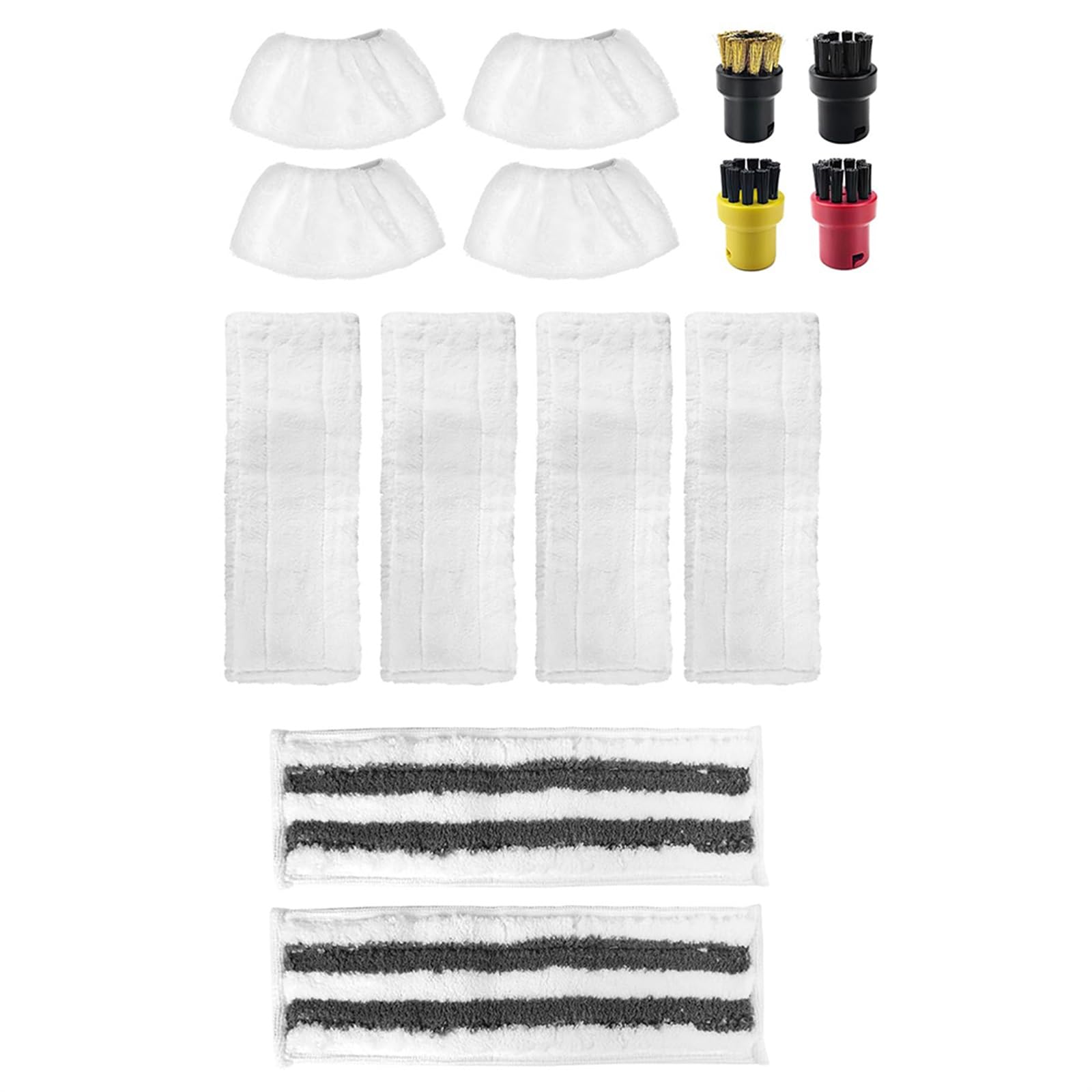 Lot de 4 Chiffons de ponçage en Microfibre for Sol, Housses, brosses Rondes for buse à Main, nettoyeurs Vapeur SC 2/SC 3/SC 4/SC 5 pièce de Rechange pour Nettoyeur Vapeur