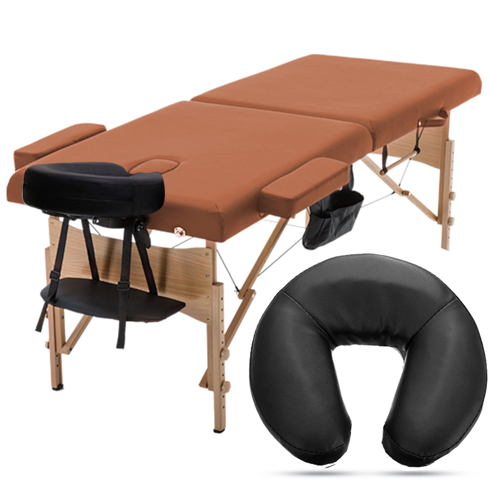Mesa de masaje universal, cuna y cojín para cara, silla de masaje ajustable, reposacabezas y almohada facial, soporte de almohada elástica de espuma viscoelástica, accesorios para mesa de 2