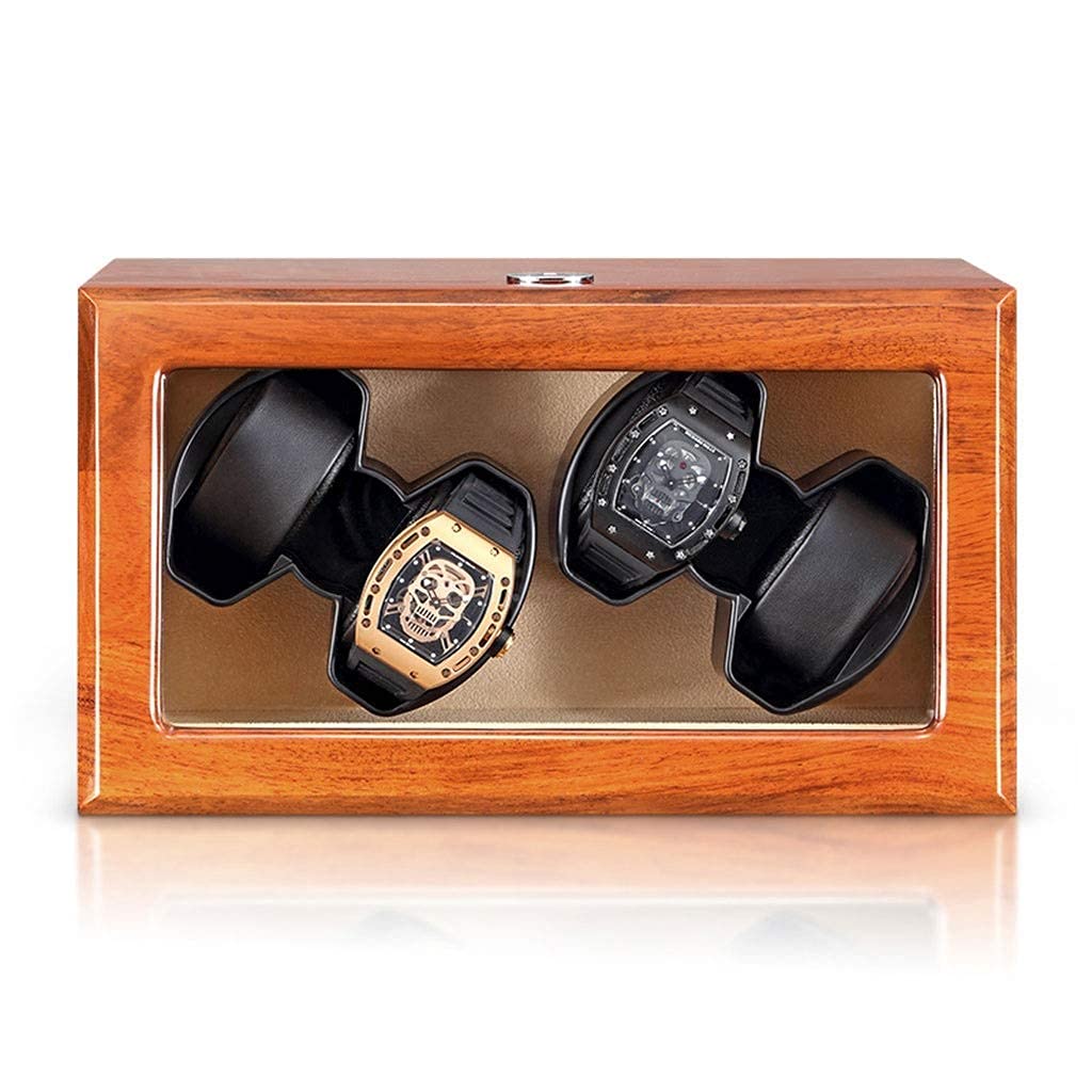 NZPOST Remontoir de Montre Automatique 4 Montres en Bois, boîte à Moteur Silencieux, 5 Modes de Rotation, Montres pour Hommes et Femmes avec USB