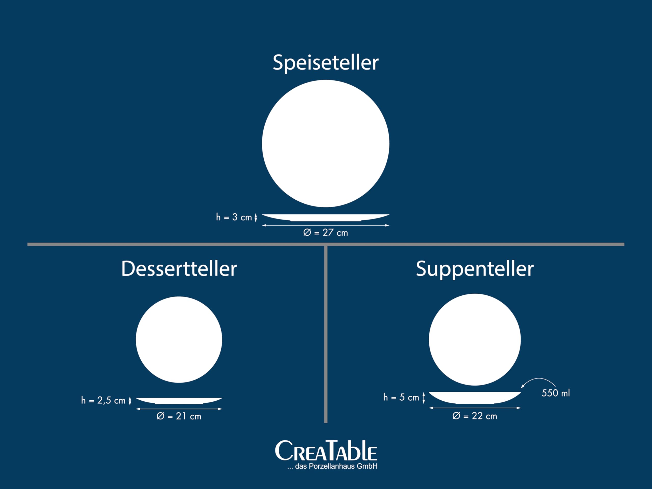CreaTable, 24157, Serie Mosaik, 12-teiliges Geschirrset für 4 Personen, Teller Set aus Steinzeug, spülmaschinen- und mikrowellengeeignet, Made in Europe