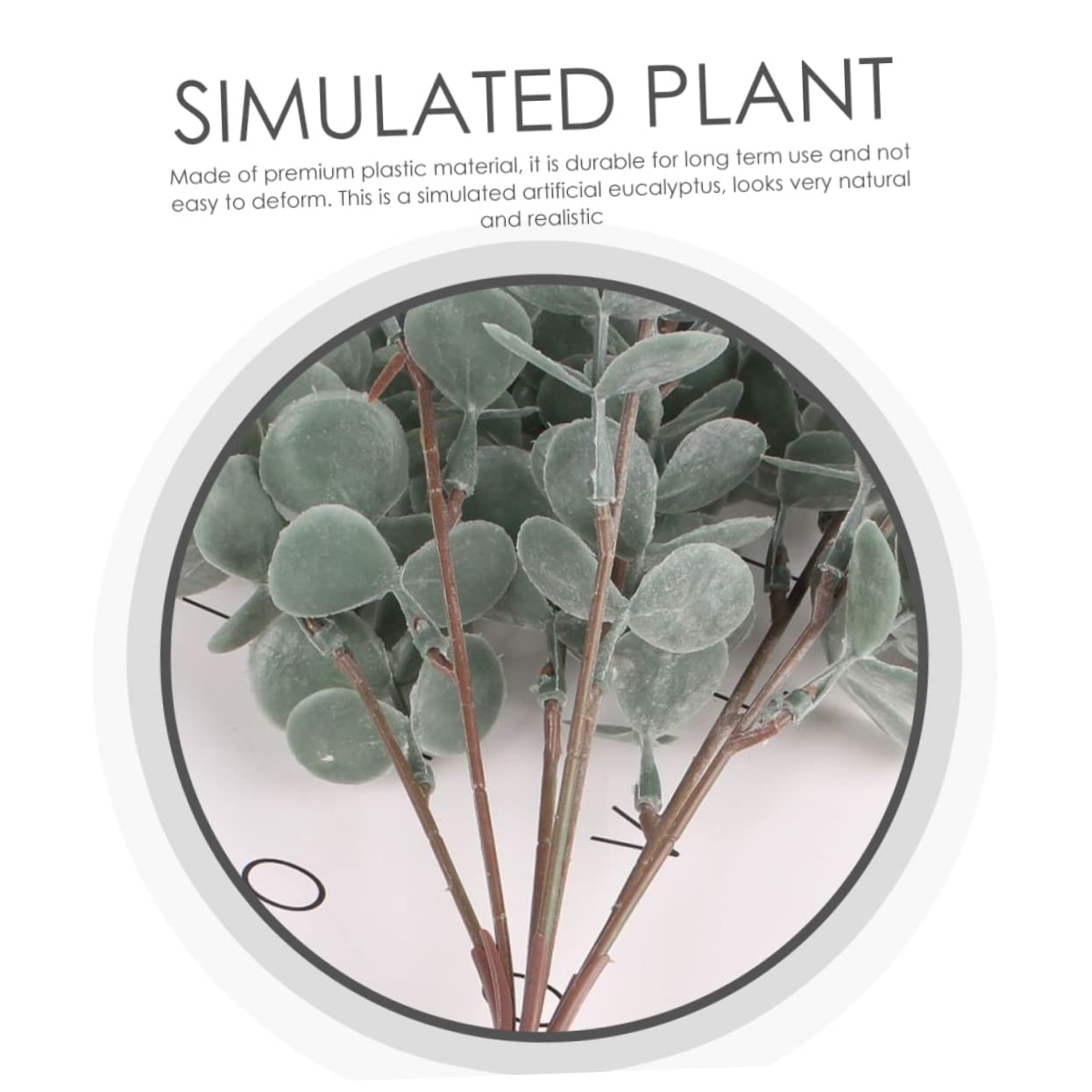 PRETYZOOM 2 Set Foglie Di Eucalipto Simulate Fake Plants Green Natural Gambo Di Arbusti Fogliari Bosso Artificiale Gambi Di Foglie Finte Finti Plettri Di Eucalipto Plastica 2 Pezzi * 2