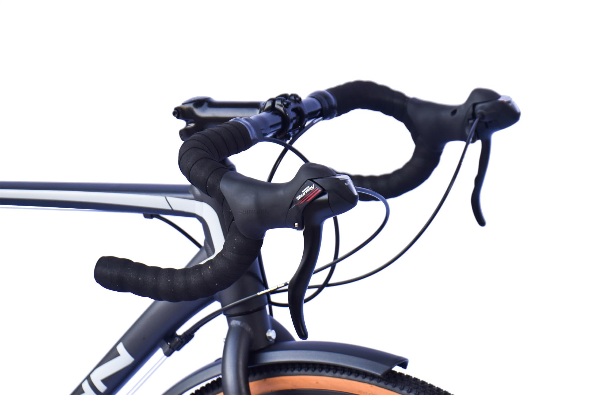 WYNN Gravelbike 28 Zoll GRL1.1 grau Rahmenhöhe 54/56/58/60 cm Damen Herren 14 Gänge Gepäckträger Schutzbleche