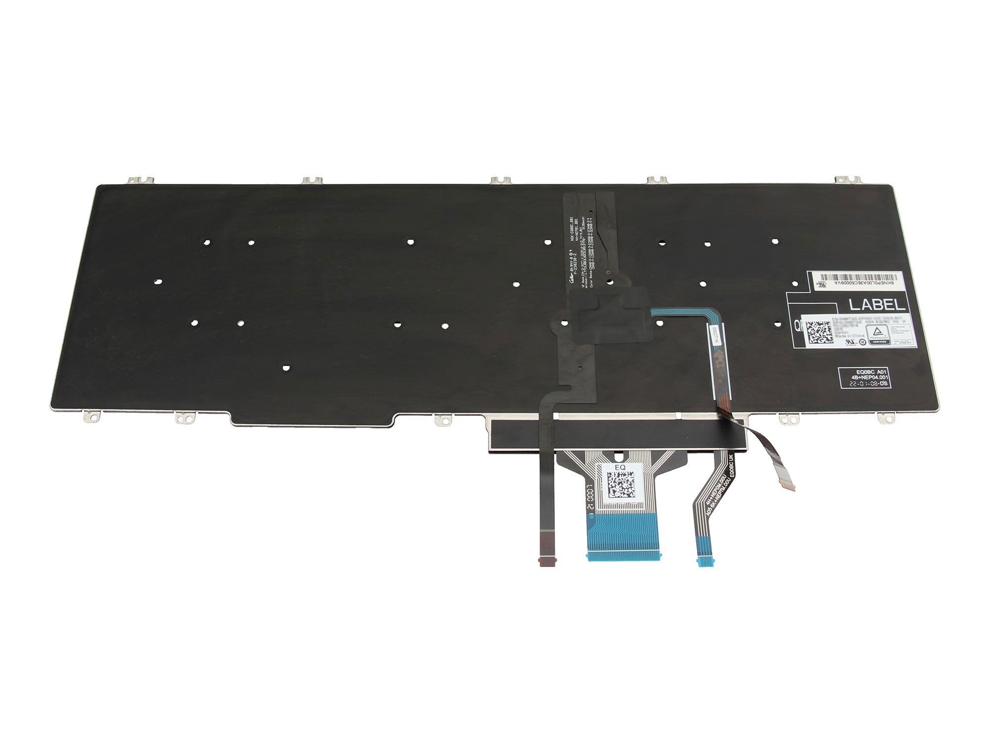 Dell NMTGD Original Tastatur DE (deutsch) schwarz/schwarz mit Backlight und Mouse-Stick für Precision 15 (7530), (7540), 17 (7730), (7740)