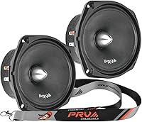 PRV Audio 2x 69MR500-4 6x9 Bullet Midrange Speakers - 500W Program Power, 4 Ohm Pro Car Audio Pair + Lanyard