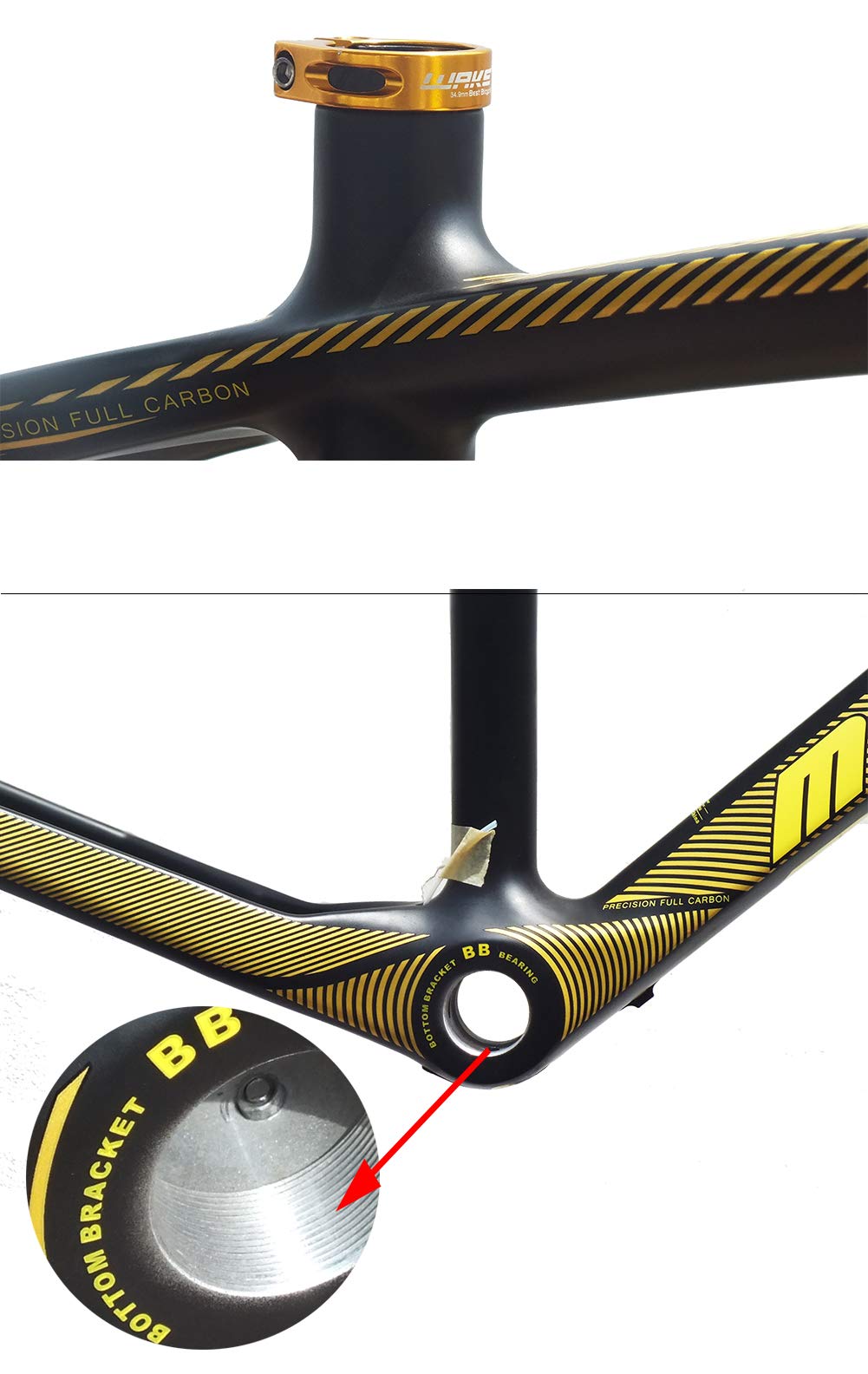 BIKECO Carbon Fiber Mountain Bike Frame Full Carbon Lightweight MTB