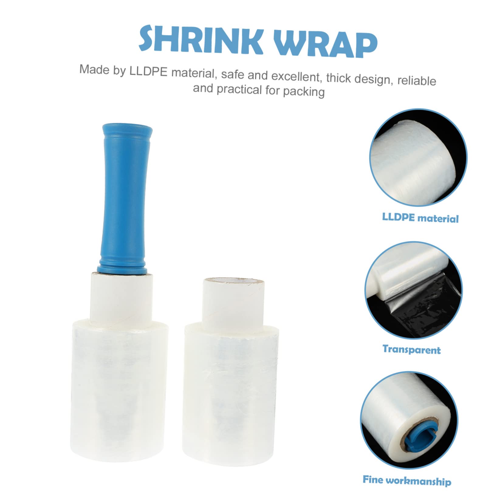 ERINGOGO 1 Set Handle Stretch Film Clear Cling Film Wrap Tray Handles Shrink Film Handheld Wrapping Film Stretch Wrap Film Transparent Wrapping Film Shrink Wrap New Material