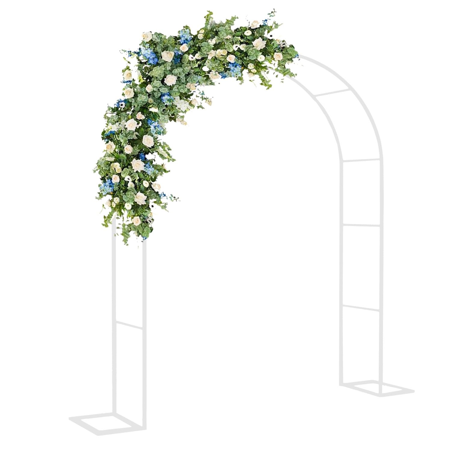 White Metal Garden Arch Trellis for Climbing Plants Wedding Decor and Plant Support 350x220cm