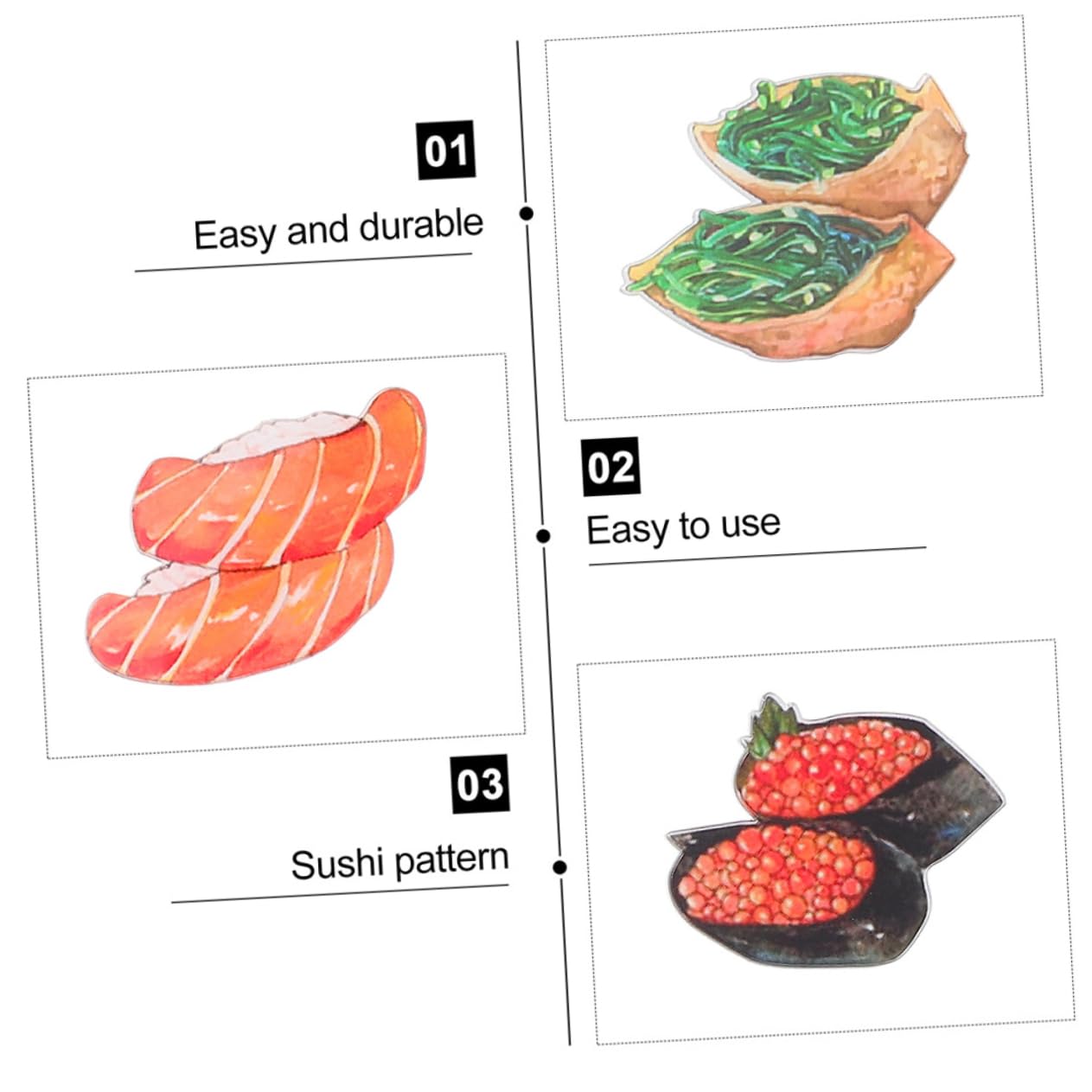 TOPBATHY Kühlschrankmagnet Sushi 50 Stück Kühlschrankmagnet Magnete Für Den Geschirrspüler-Magnet Kühlschrankaufkleber Kühlschrank Magnete Lebensmittelmagnete Whiteboard-Magnet Spülmaschinenmagnet