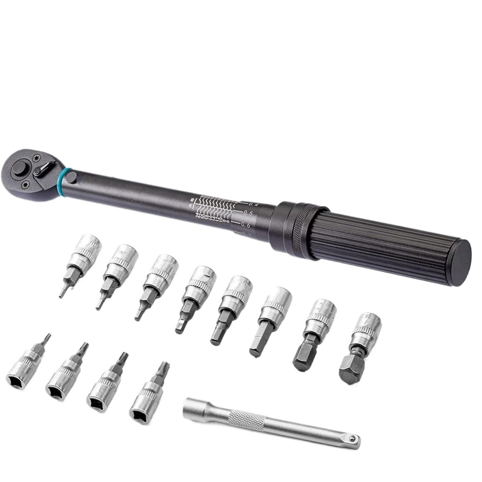 OLAQWENB Torque Wrenches Torque Wrench 1/4'', 5-25Nm, 0.1Nm Micro, Drive Click Set Extension Bar Precision Torque Wrench