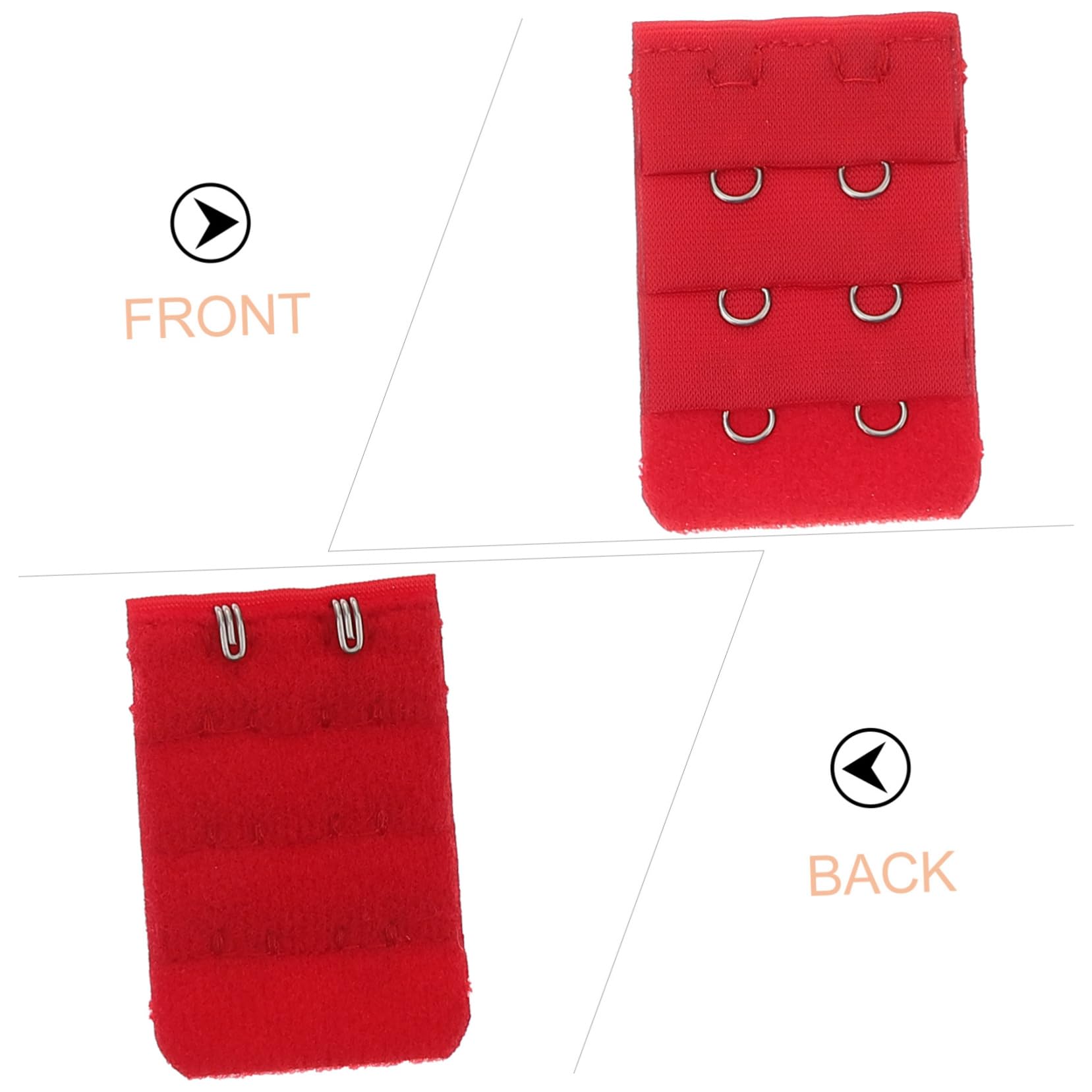BESTYASH Zestaw Biustonoszy Essential Bra Kit 10 Szt Przedłużki Damskie Wąskie 3 Rzędy 2 Guziki Ułatwiające Dopasowanie Biustonosza