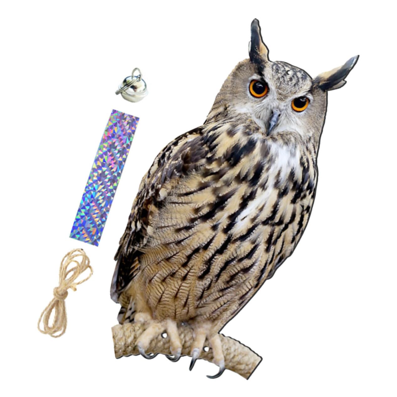 Effaroucheur d'oiseaux hibou suspendu en PP pour protéger vos plantations de cour