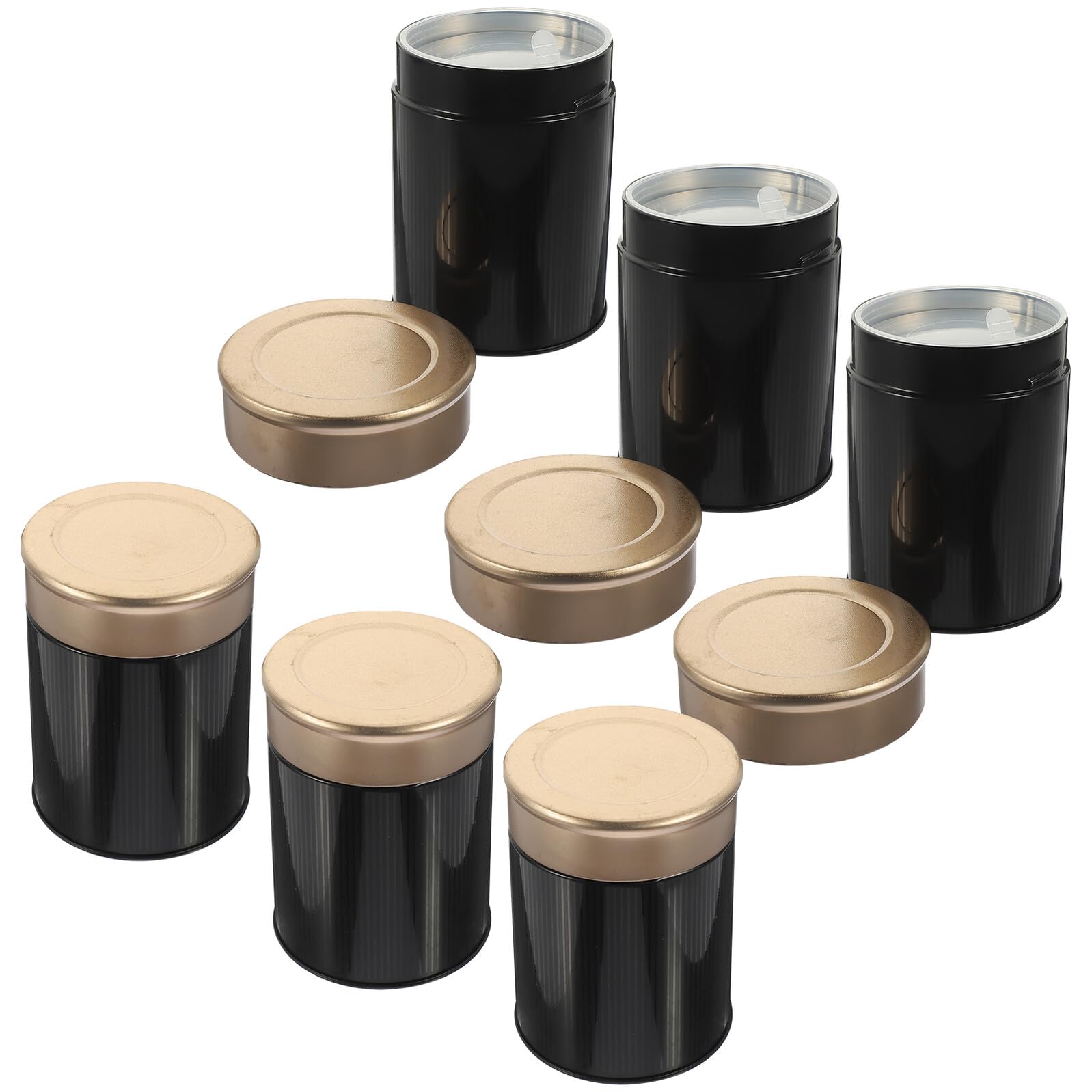 NUOBESTY 6 Piezas Lata de Té para Sueltas Organizador de Té de Metal Latas de Almacenamiento de Sueltas para Cocina