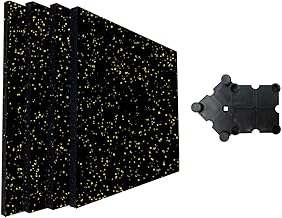 Rubber Mat, Gym Mat, Thick 0.8 inches (20 mm), 19.7 x 19.7 inches (50 x 50 cm), Soundproofing, Floor, Home Gym, Muscle Training, Dumbbell Mat, Training Mat, Gym Floor Mat, Flame Retardant, Shock