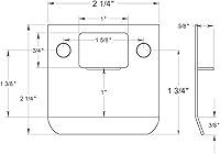 Vista 2 de Nuk3y SP225 - Placa de golpeo de labio extendida (2-14 pulgadas x 2-14 pulgadas, bronce aceitado)