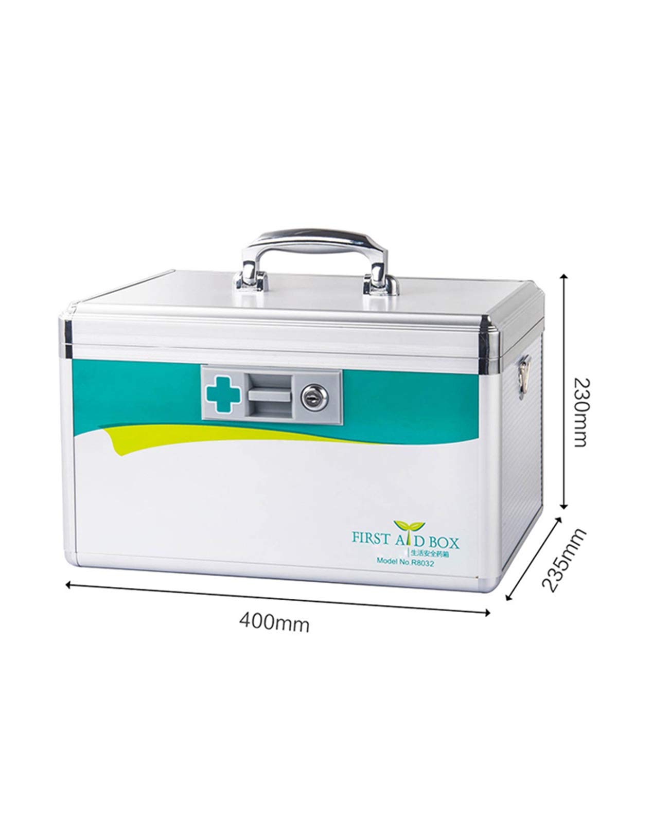 MRKU Trousse de Premiers Secours familiale, Armoire à Pharmacie Portable, Armoire de Rangement médicale Multi-usages avec Serrure