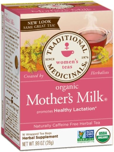 Traditional Medicinal Teas Organic Tea Bags, 16 count (Mother’s Milk, Pack of 1)