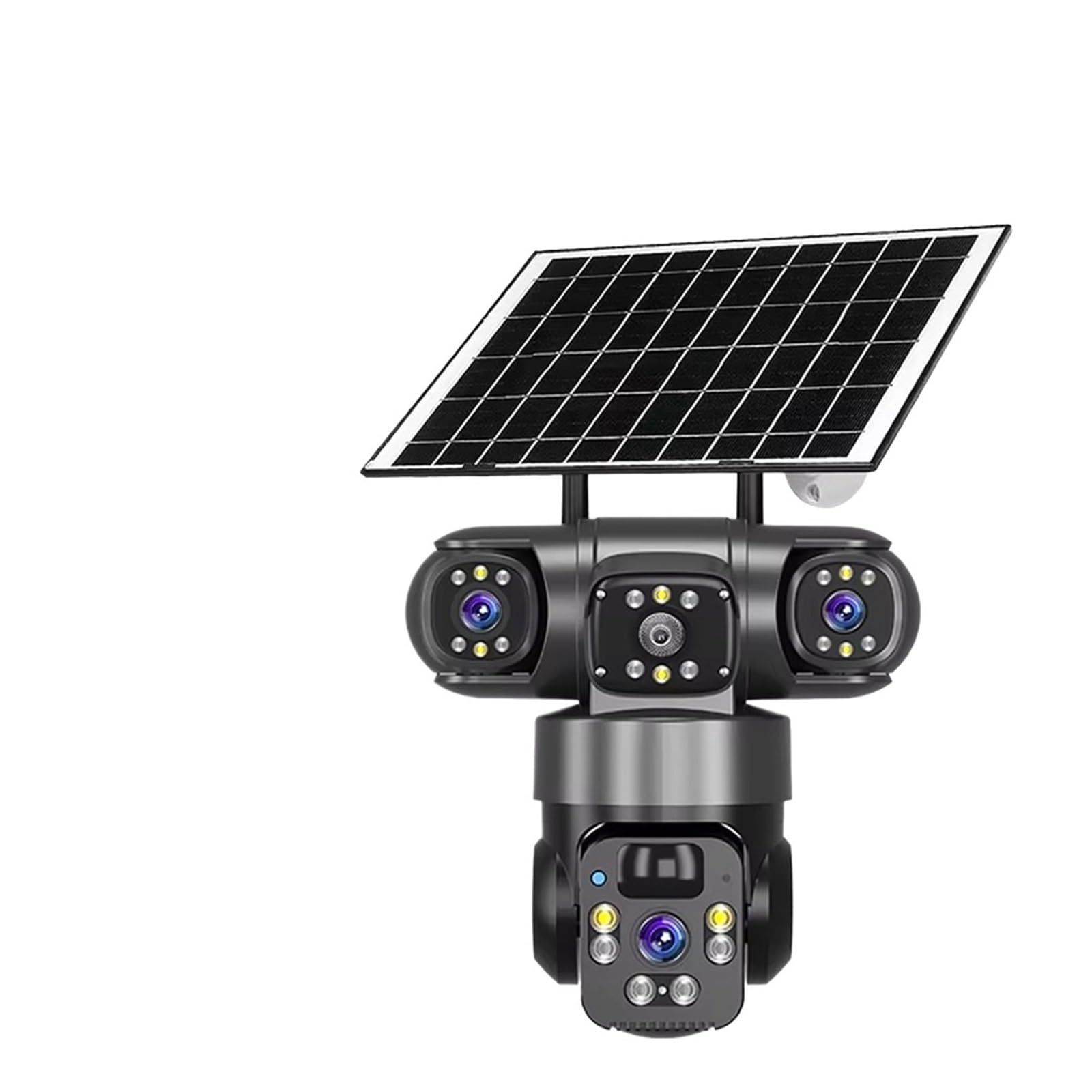Telecamera PTZ Solare V380 6K Triplo Schermo 4G WiFi Impermeabile Sorve | Doppia Rete 4G SIM E WiFi, Funziona Senza Rete Domestica Per Sorveglianza Aree Isolate(4G Cam 64G Card)