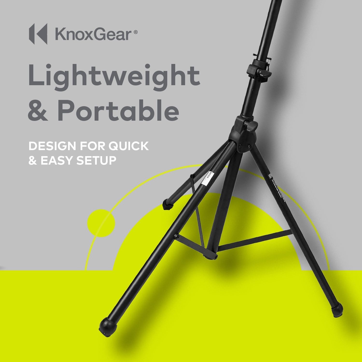 Knox Air Cushion Tripod Speaker Stand - Adjustable Up to 6 Feet, Heavy Duty Universal Support - Standard 35mm Mount Holder for Studio, DJ Events, Music Performance - Easy to Setup