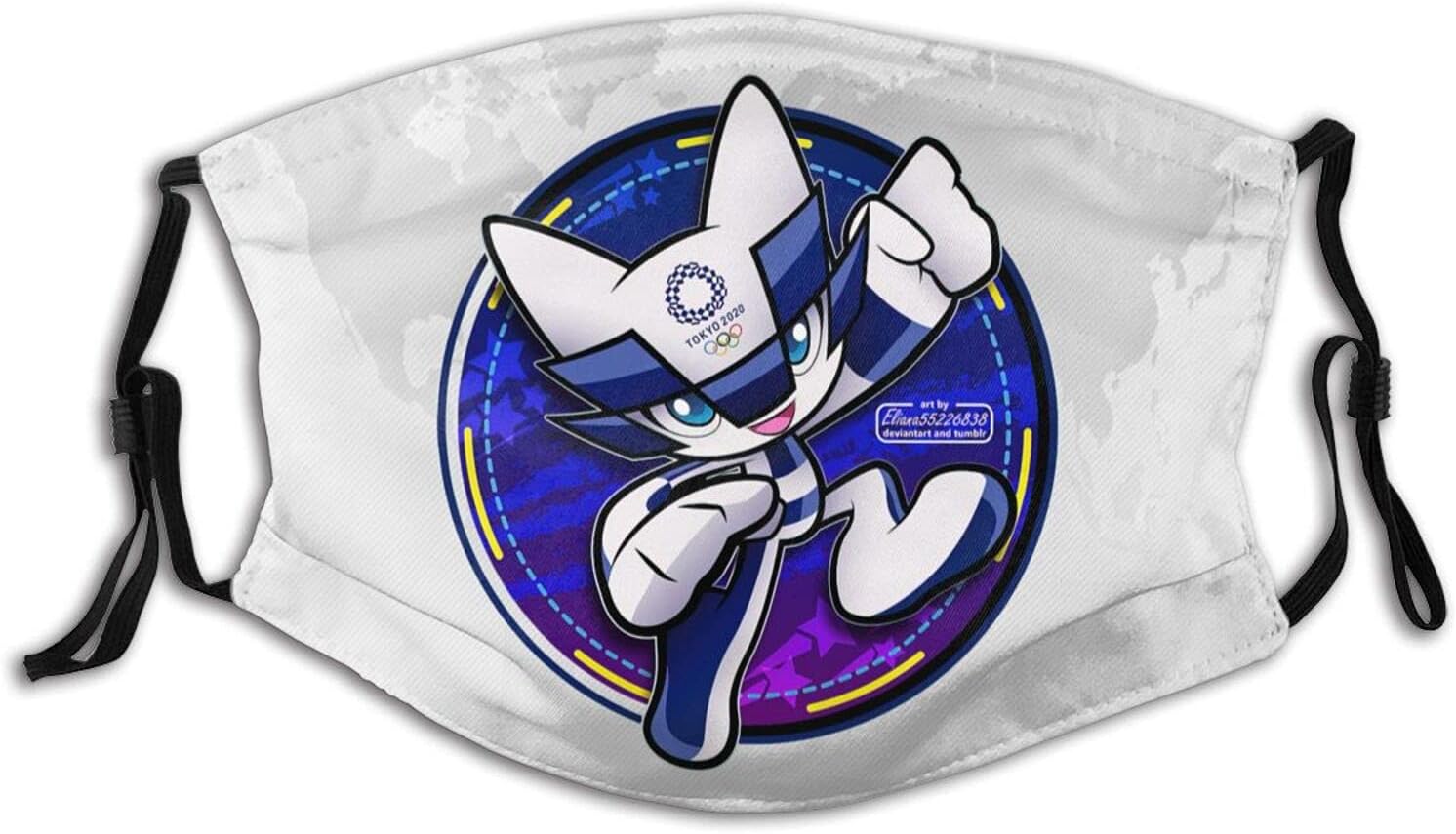 Amazon Pknbfw 21年東京オリンピックのマスコット ユニセックス面白いマスク子供用マスク取り外し可能で洗える再利用可能な屋外防塵マスク Pknbfw スポーツ アウトドア