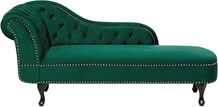 Sung Wood Art Velvet 2 Seater Sofa Lazy Couch and Reclining Sofa/for Bedroom/Living Room/Office Reception Recliner Lounge Sofa.(Green)