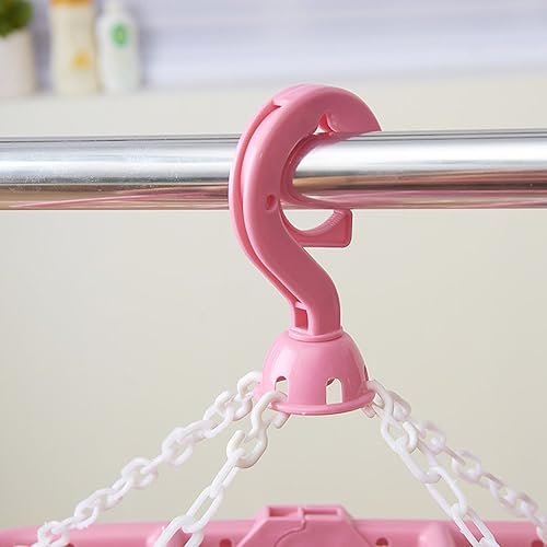 Miniatura 4 de Plegable Antideslizante 32 Clips Ropa Interior Toallas Calcetines Ropa Lavandería Percha Rosa
