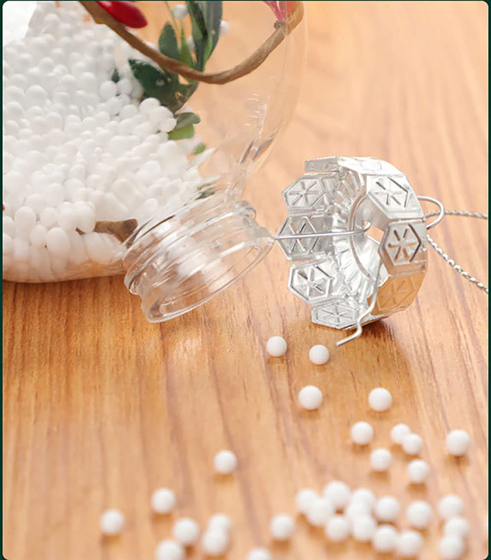 8 pièces Boules suspendues de noël, Boules de Remplissage à Motifs Transparents, Bricolage Transparent Artisanat, décorations de fête à la Maison d'arbre de noël